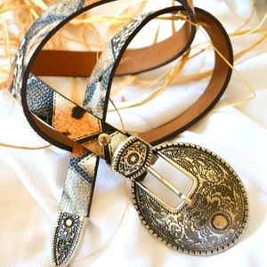 🌺Artbutika Turkey branded Multi-brown women's belt